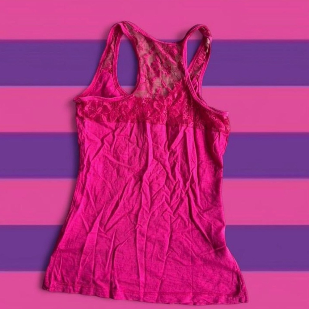 Suzy Shier Hot Pink Racerback Tank - Picture 3 of 3